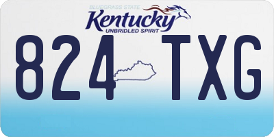 KY license plate 824TXG