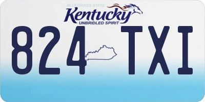 KY license plate 824TXI