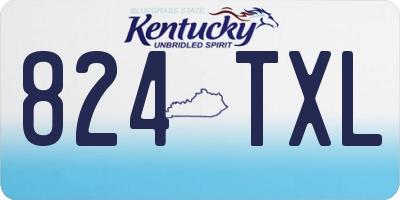 KY license plate 824TXL