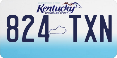 KY license plate 824TXN