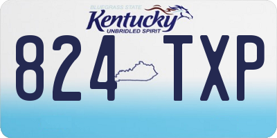 KY license plate 824TXP