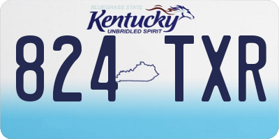KY license plate 824TXR