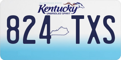 KY license plate 824TXS