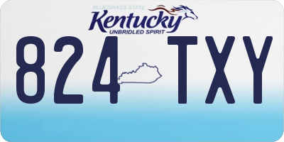 KY license plate 824TXY