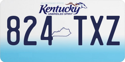 KY license plate 824TXZ
