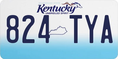 KY license plate 824TYA