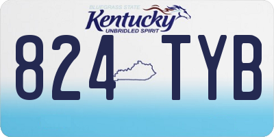 KY license plate 824TYB