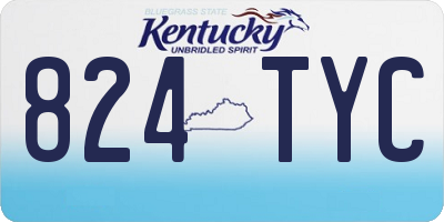 KY license plate 824TYC