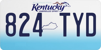 KY license plate 824TYD