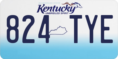 KY license plate 824TYE