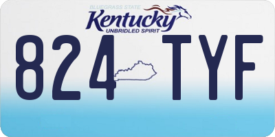 KY license plate 824TYF