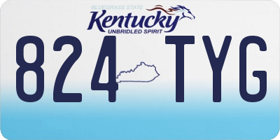 KY license plate 824TYG