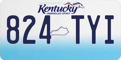 KY license plate 824TYI