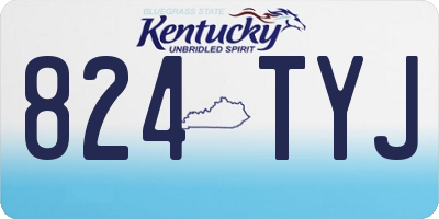 KY license plate 824TYJ
