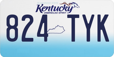 KY license plate 824TYK