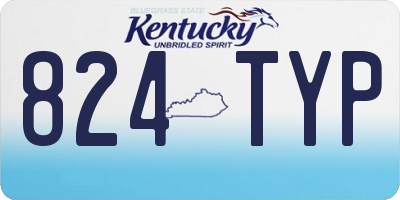 KY license plate 824TYP