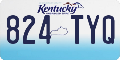 KY license plate 824TYQ