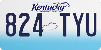 KY license plate 824TYU