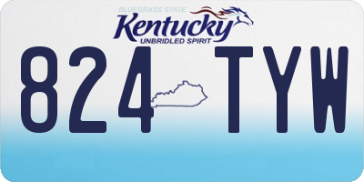 KY license plate 824TYW