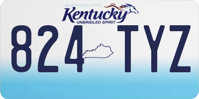 KY license plate 824TYZ
