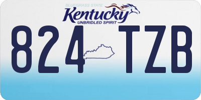 KY license plate 824TZB