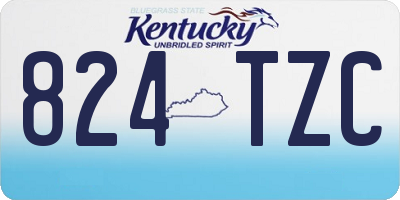 KY license plate 824TZC