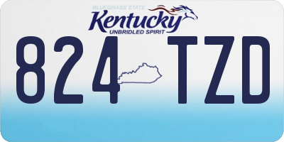 KY license plate 824TZD
