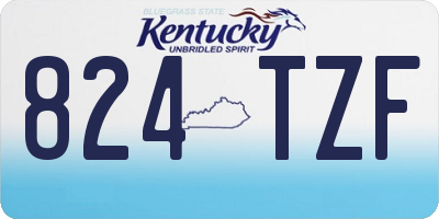KY license plate 824TZF