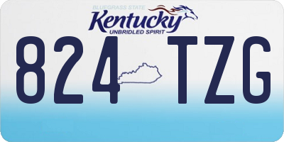KY license plate 824TZG