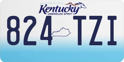 KY license plate 824TZI