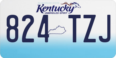 KY license plate 824TZJ