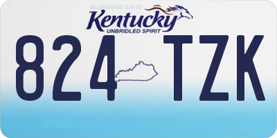 KY license plate 824TZK