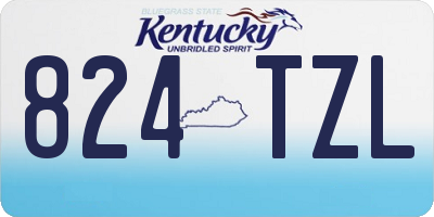 KY license plate 824TZL
