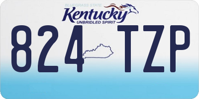KY license plate 824TZP