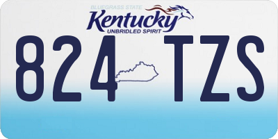 KY license plate 824TZS