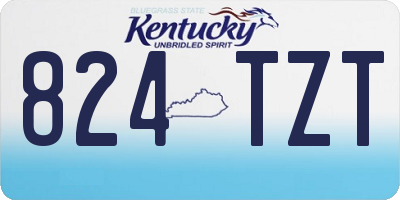 KY license plate 824TZT