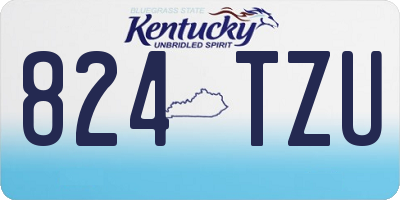KY license plate 824TZU