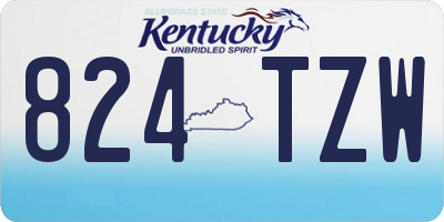 KY license plate 824TZW