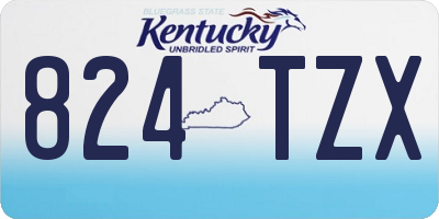 KY license plate 824TZX