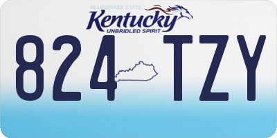 KY license plate 824TZY