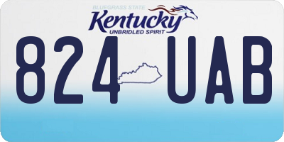 KY license plate 824UAB