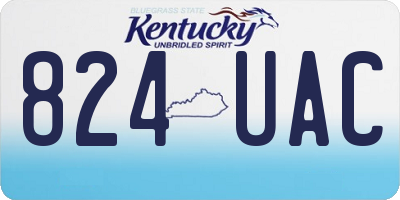 KY license plate 824UAC