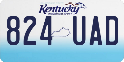 KY license plate 824UAD