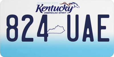 KY license plate 824UAE