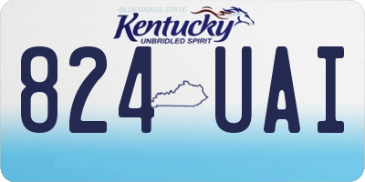 KY license plate 824UAI