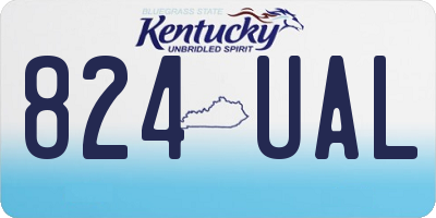 KY license plate 824UAL