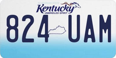 KY license plate 824UAM