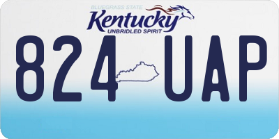 KY license plate 824UAP