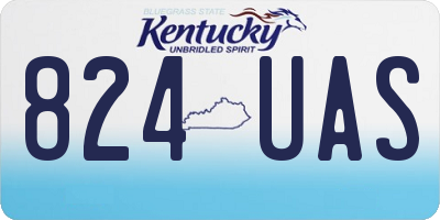 KY license plate 824UAS
