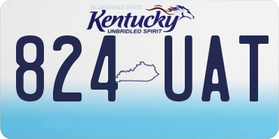 KY license plate 824UAT